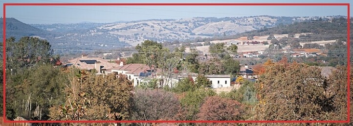 Aerial view of Folsom, CA scenery