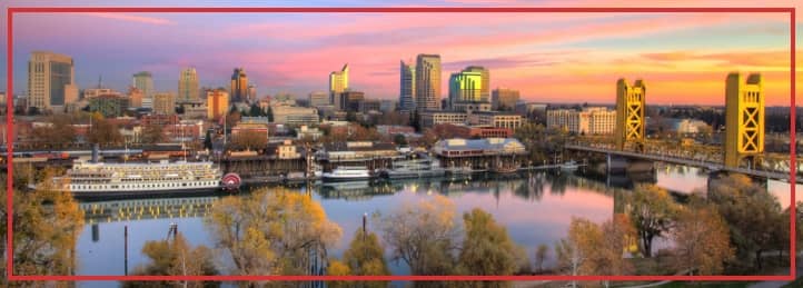 Downtown Sacramento, CA water front