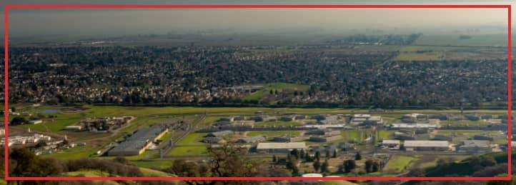 Aerial view of Vacaville, CA